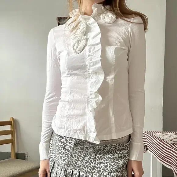 Italian Brand Ruffled Shirt - Picture 3 of 4